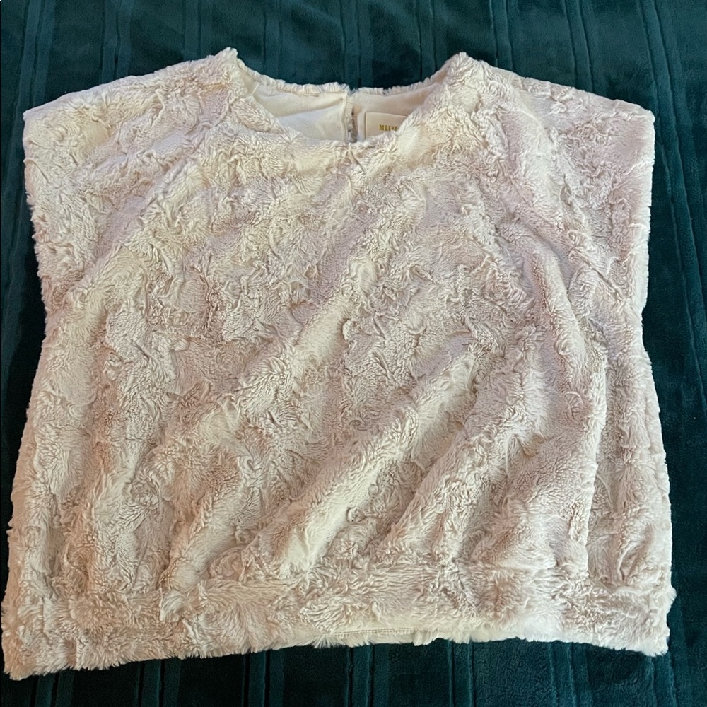 Maeve Leah Faux Fur vest/top XL
